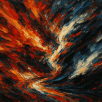 Agressive expressive oil painting :.