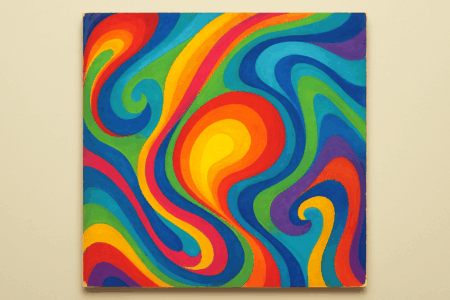 Colorful album art cover