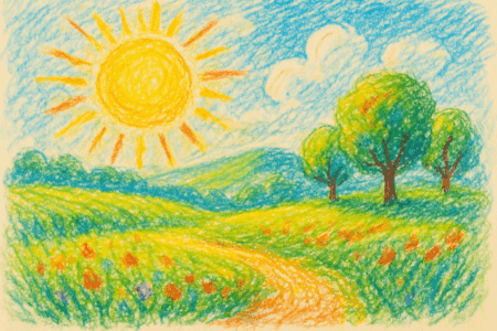 Crayon Color Drawing :.