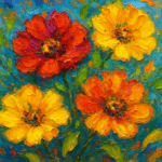 Happy expressive oil painting :.