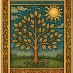 Illuminated Woodblock Print