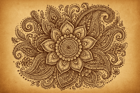 Mehndi drawing :.