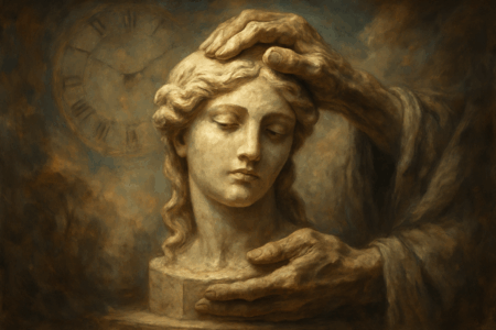 In time’s gentle hands, the plastic arts breathe. Here lies humanity’s sculpted heart, bridging mortals and eternal dreamscapes.