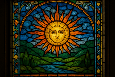 Stained glass church window