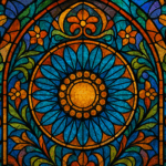 Stained glass window :.