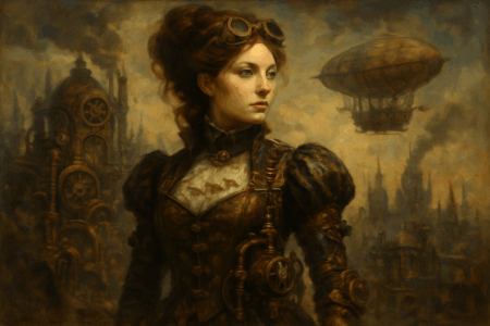 Steam punk oil painting