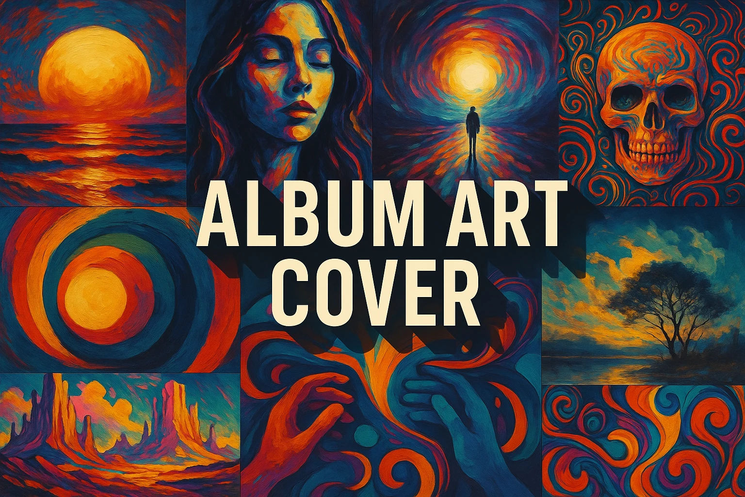 Album Art Cover collage showing several visual interpretations of the style.