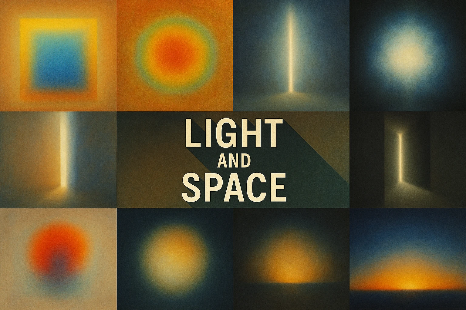 Light and Space collage showing several visual interpretations of the style.