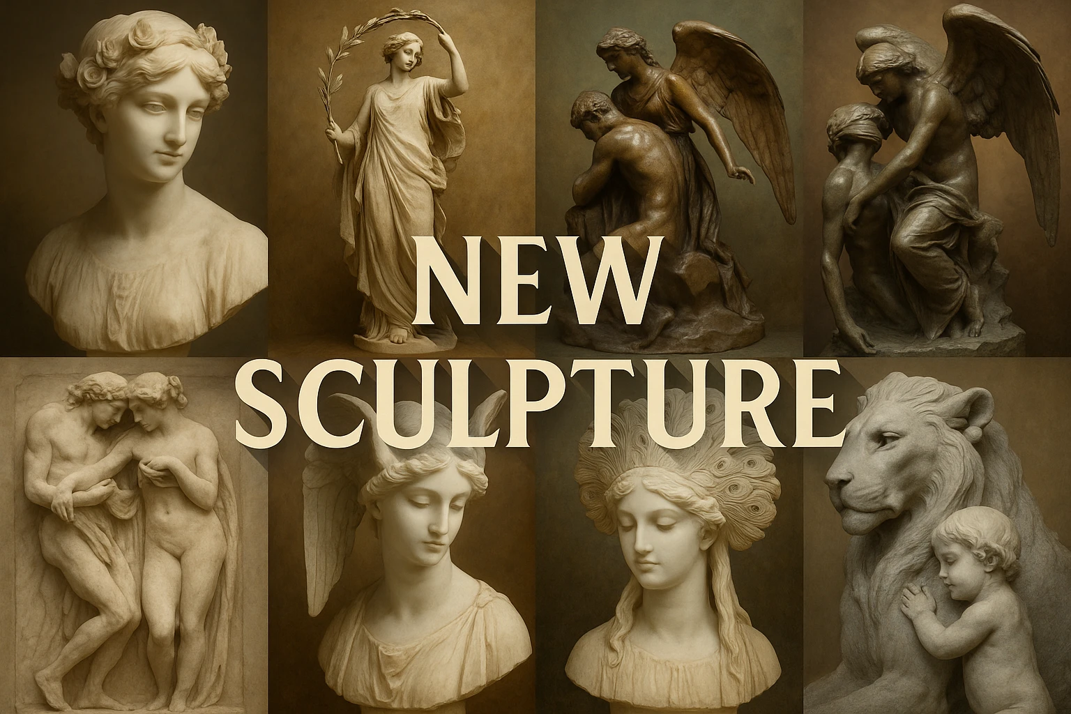 New Sculpture collage showing several visual interpretations of the style.