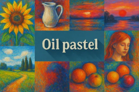 Oil pastel :.