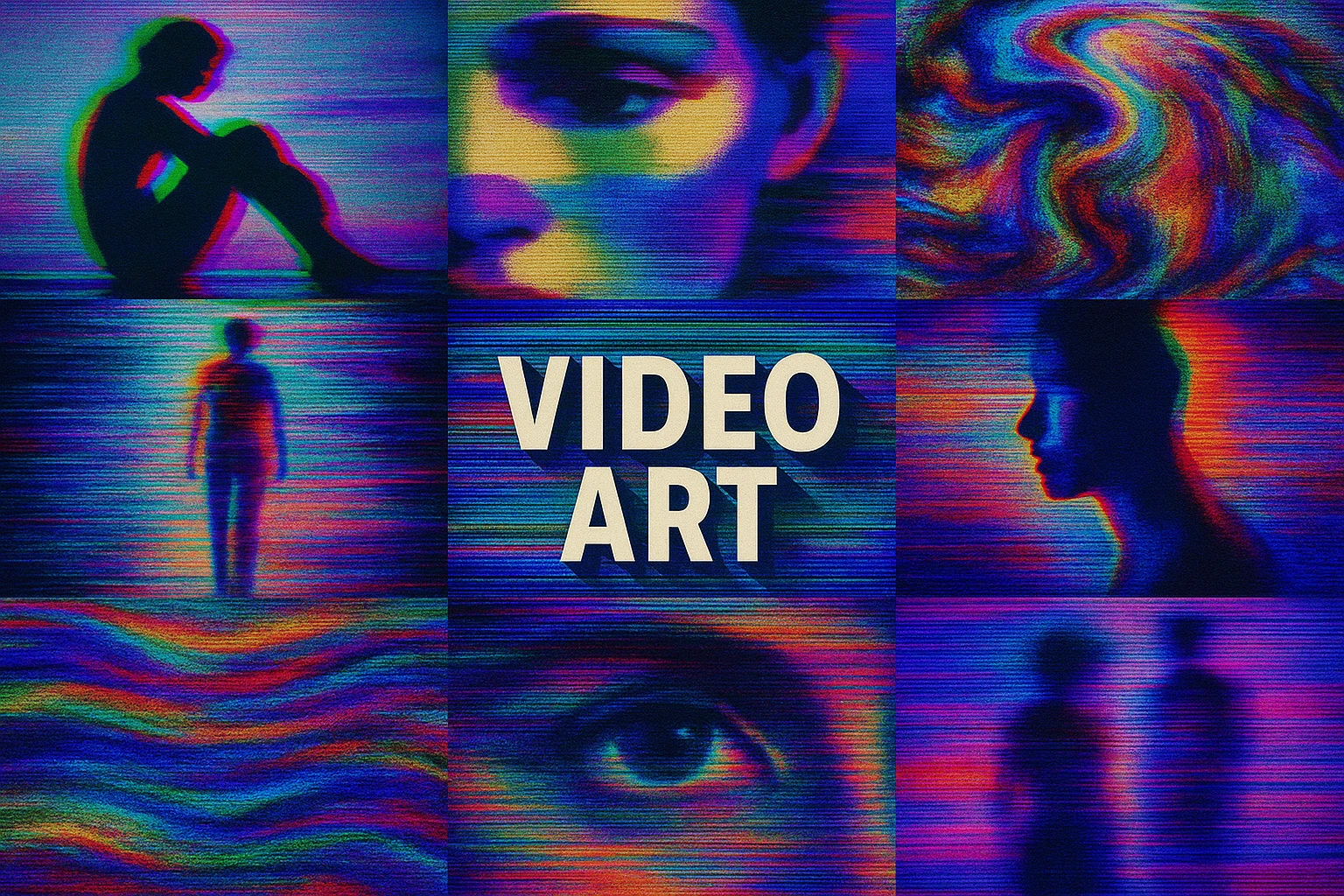 Video art collage showing several visual interpretations of the style.