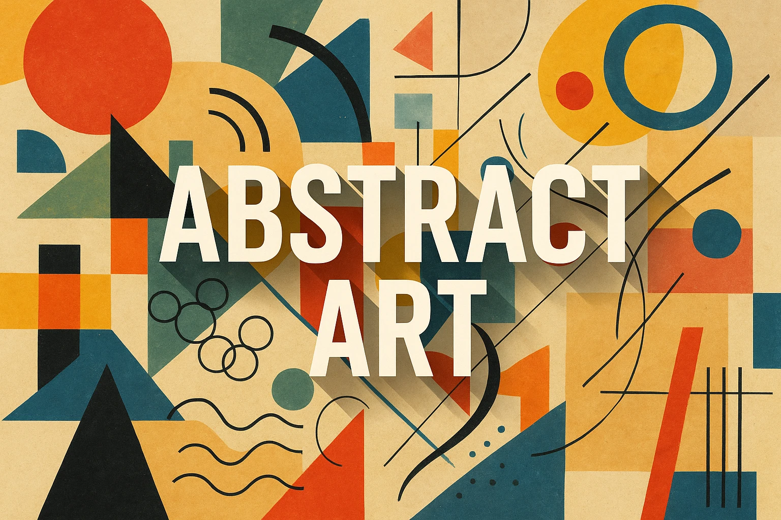 Abstract Art collage showing several visual interpretations of the style.