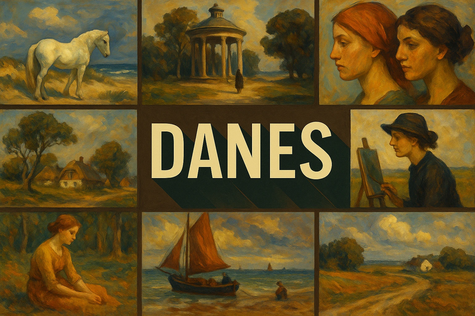Danes collage showing several visual interpretations of the style.