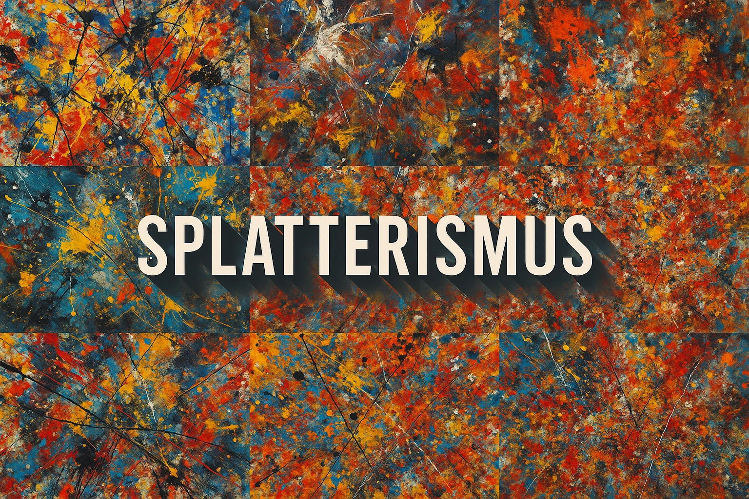 Splatterismus collage showing several visual interpretations of the style.