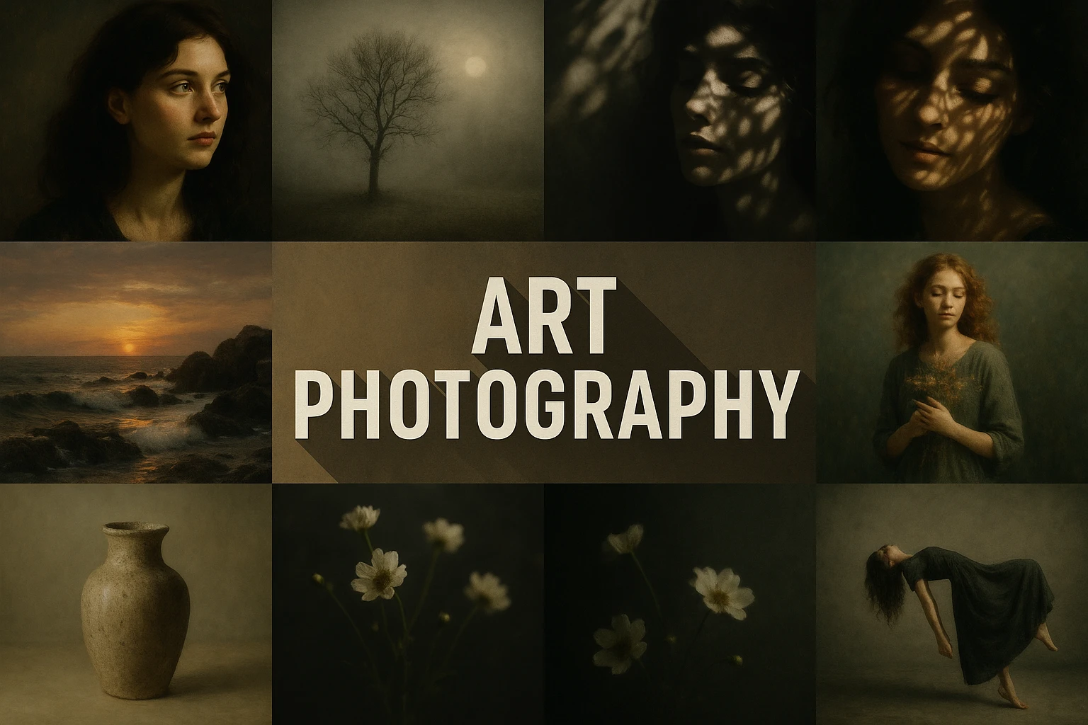 Art Photography collage showing several visual interpretations of the style.