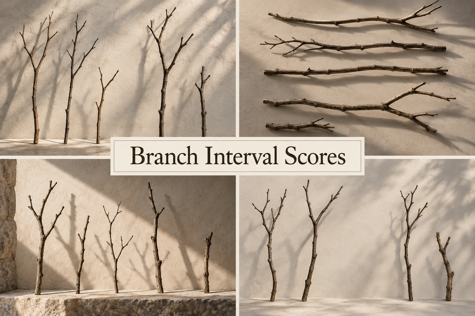 Branch Interval Scores collage showing several visual interpretations of the style.