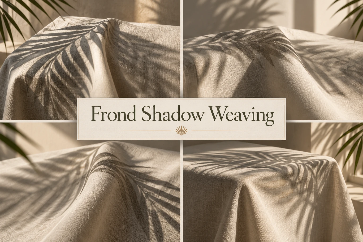 Frond Shadow Weaving collage showing several visual interpretations.