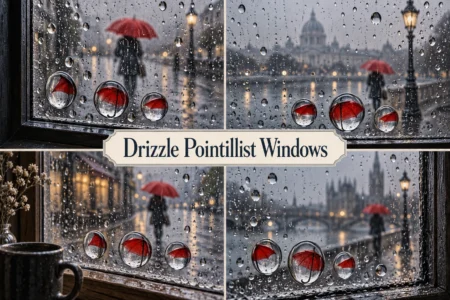 Drizzle Pointillist Windows