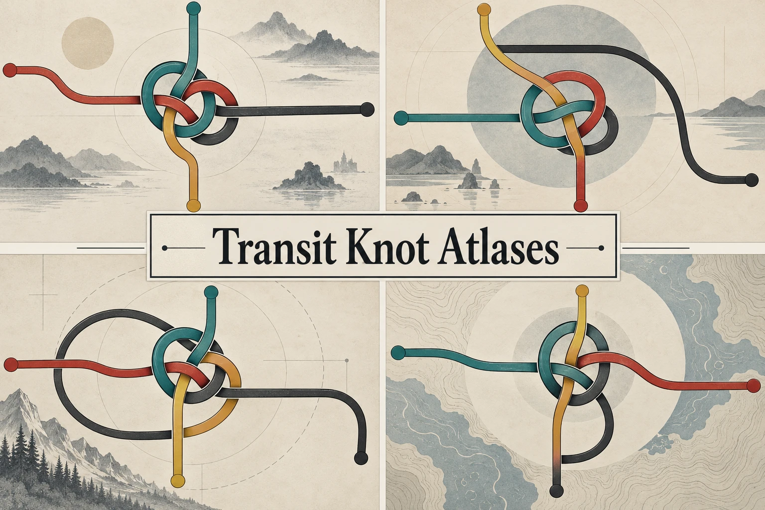 Transit Knot Atlases collage showing several visual interpretations.