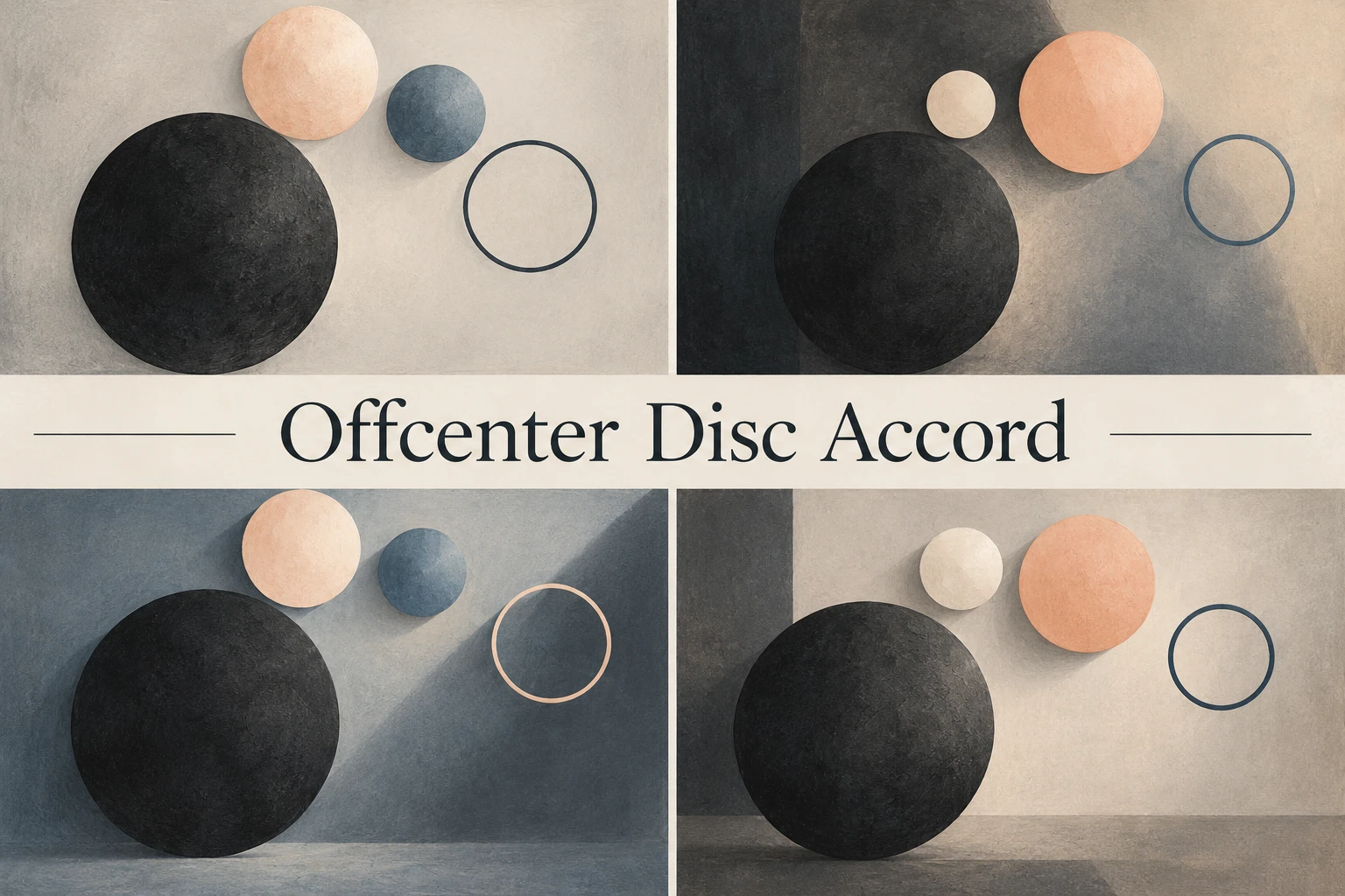 Offcenter Disc Accord collage showing several visual interpretations.