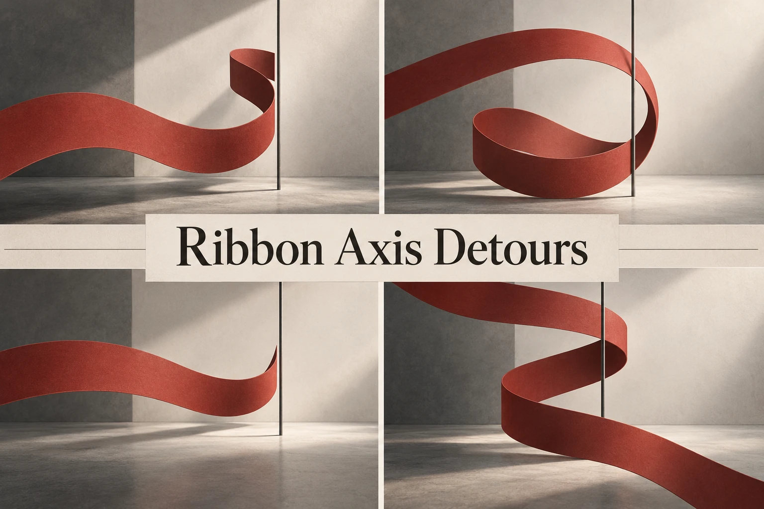Ribbon Axis Detours collage showing several visual interpretations.