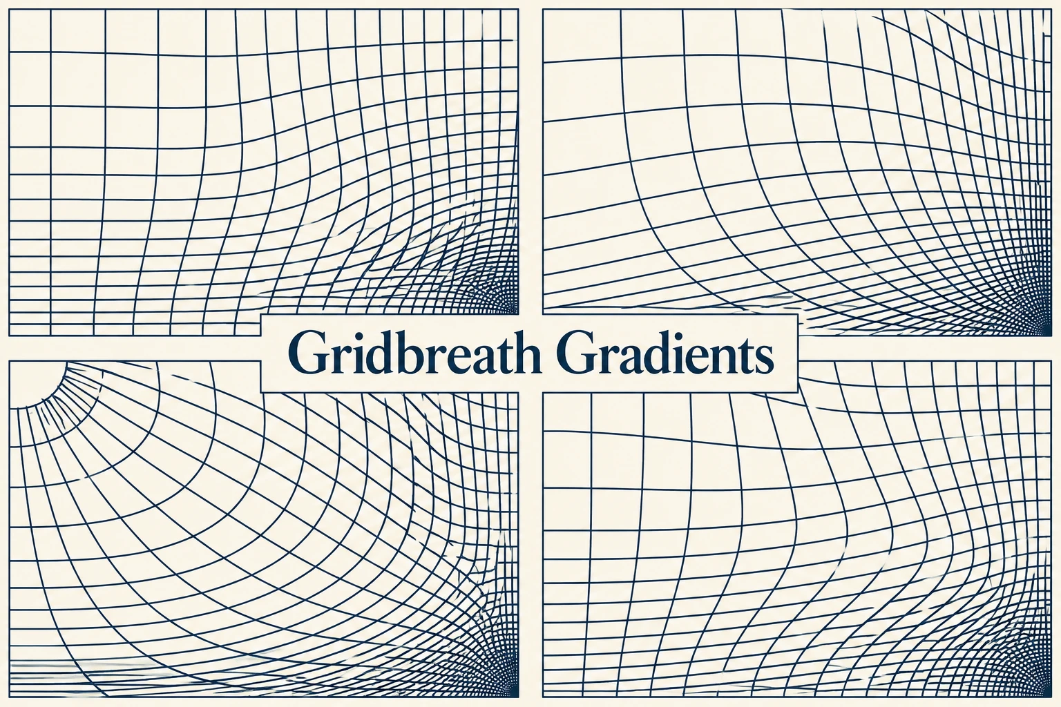 Gridbreath Gradients collage showing several visual interpretations.
