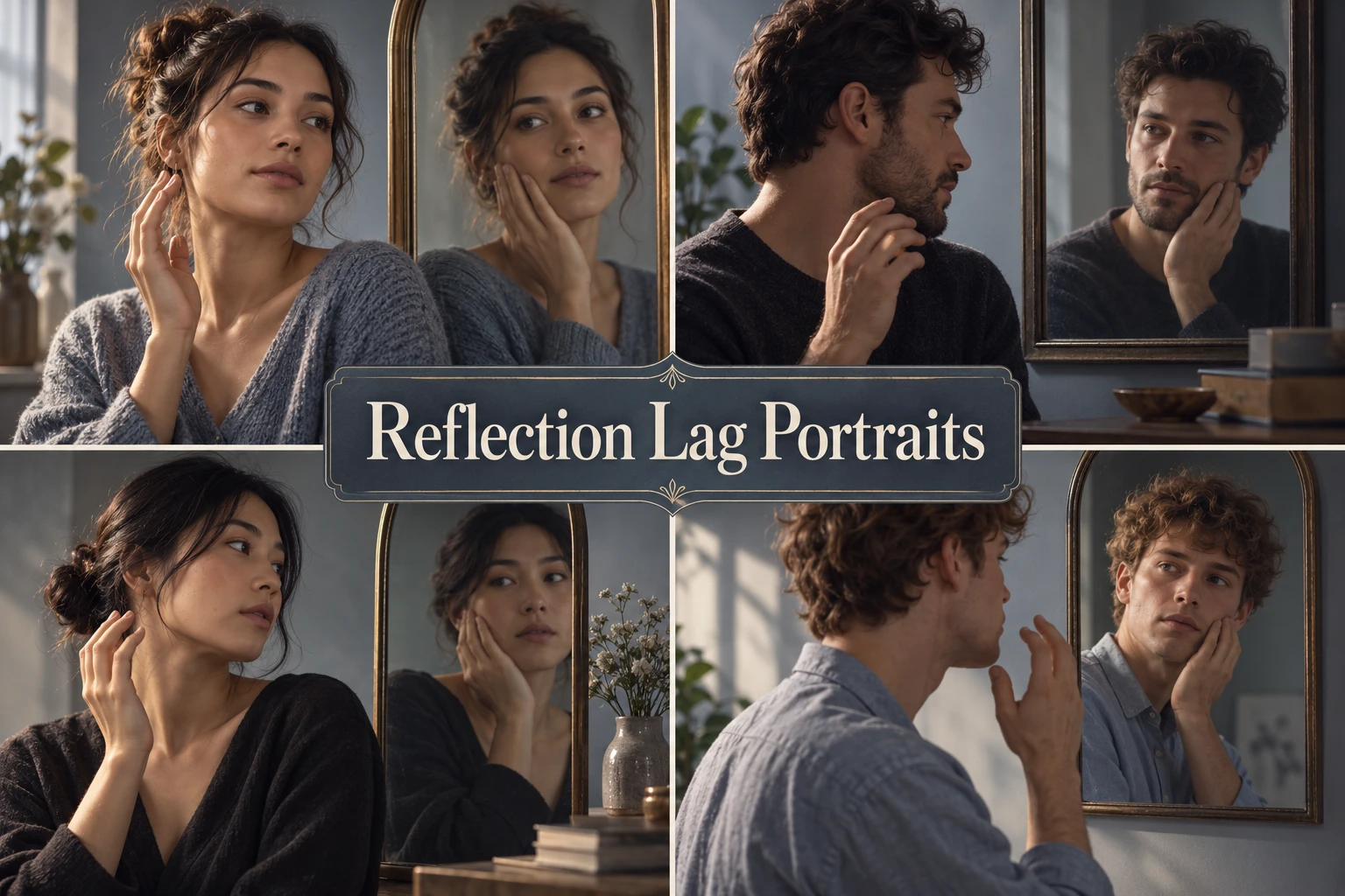 Reflection Lag Portraits collage showing several visual interpretations.