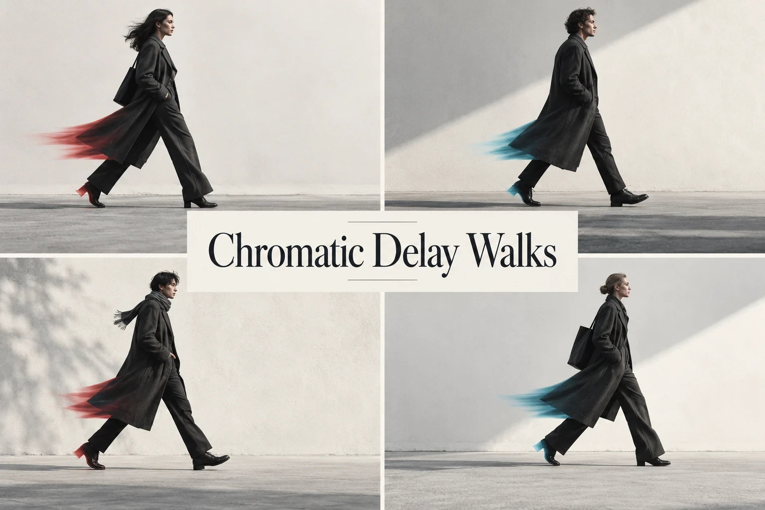 Chromatic Delay Walks collage showing several visual interpretations of the style.