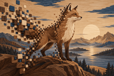 Pixel Drift Marquetry