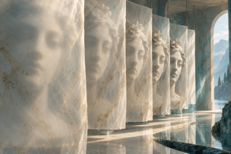 Denoising Marble Veils