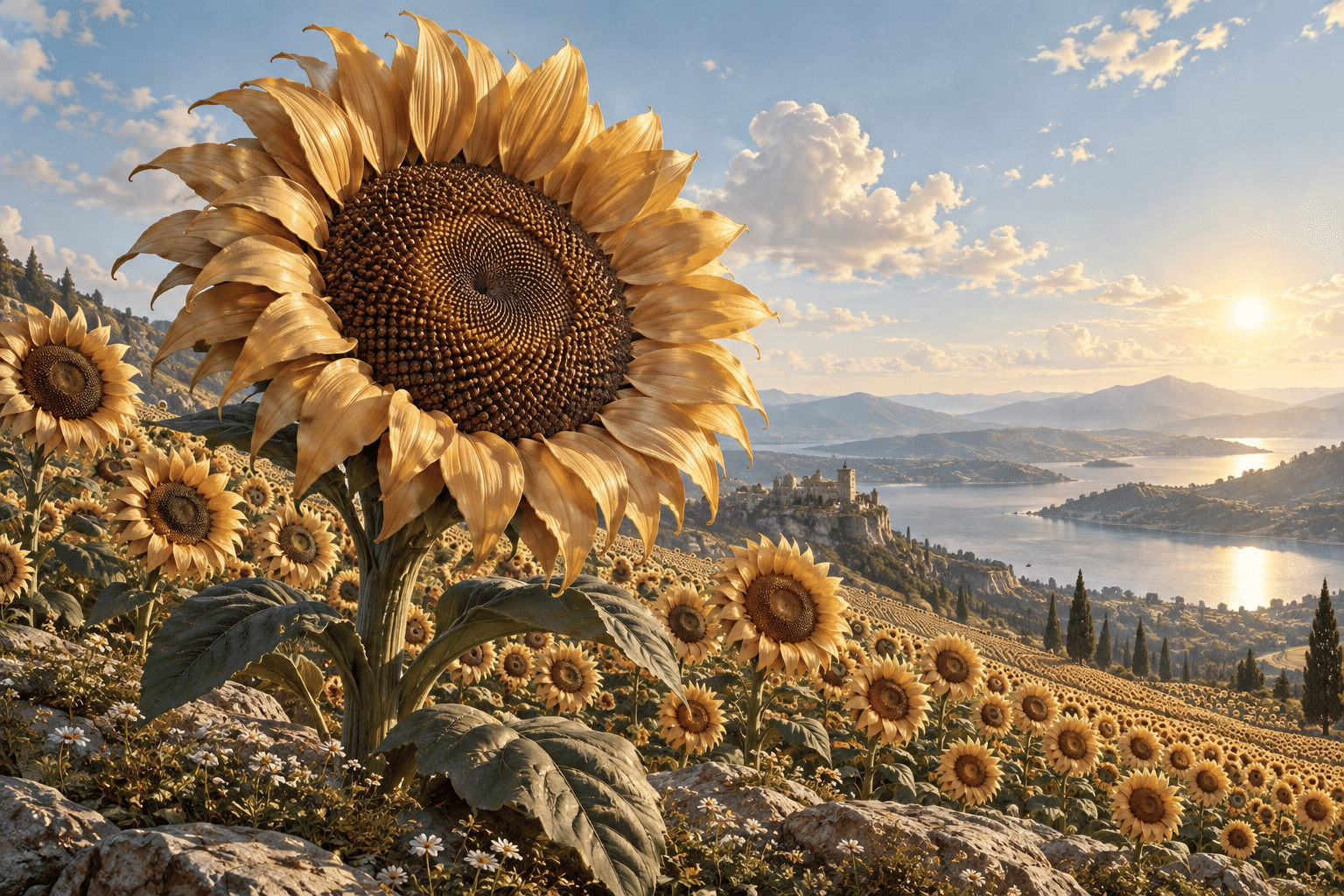 Softmax Sunflower Fields