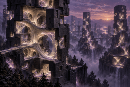 Voxel Mycelium Towers