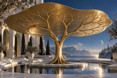 Clock Tree Brass Canopies