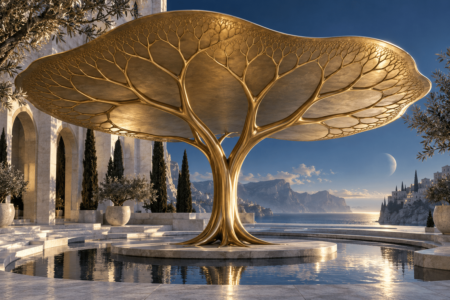 Clock Tree Brass Canopies