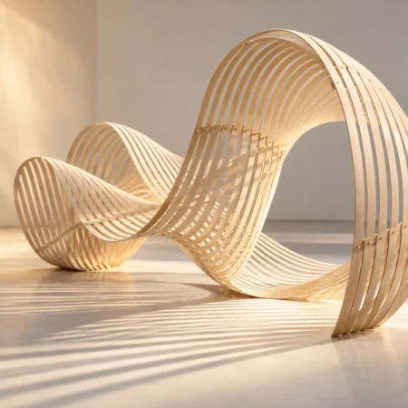 Balsa Lightwave Sculpture