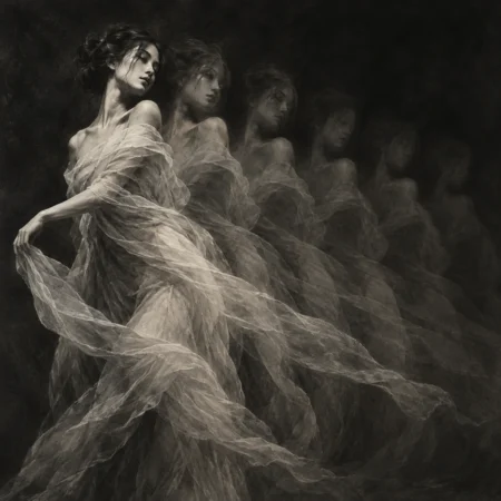 Charcoal Silk Echoes