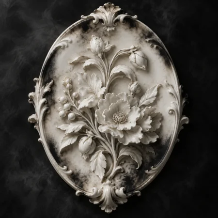 Soot-Porcelain Cartouche
